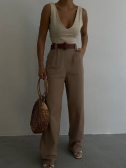 PANTALONI AMIRA BROWN